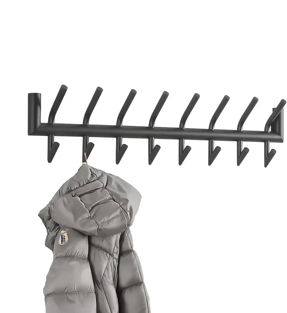 Ylumen Kapstok Tubo B 78 cm H 19 cm zwart
