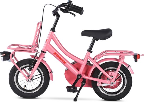 Zonix Meisjesfiets 12 Inch Roze Kinderfiets Transport Voor Meisjes Van 2 Tm 4 Jaar Geschikt Voor Kledingmaat 90-105 van Zonix — afbeelding 5
