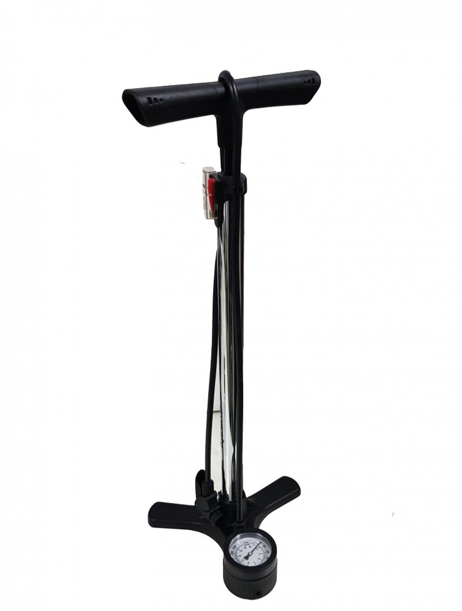 Fietspomp Classic Zilver Met Manometer
