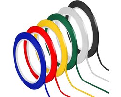 6 rollen markeer- en positioneringstape - 3mm×66 m - 6 kleuren - Whiteboard Graphics Tape - Geschikt voor kunstenaars, afplaktape, modelbouw,…