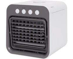 Nor-Tec Luchtkoeler 3-in-1 – Ventilator, Luchtbevochtiger & Aroma Diffuser – Met LED-verlichting |Mini Airco - Mobiele Mini Airco - Energiezuinig | Draagbare Airco | Mistfunctie & LED Verlichting – 400ml Waterreservoir | Zwart
