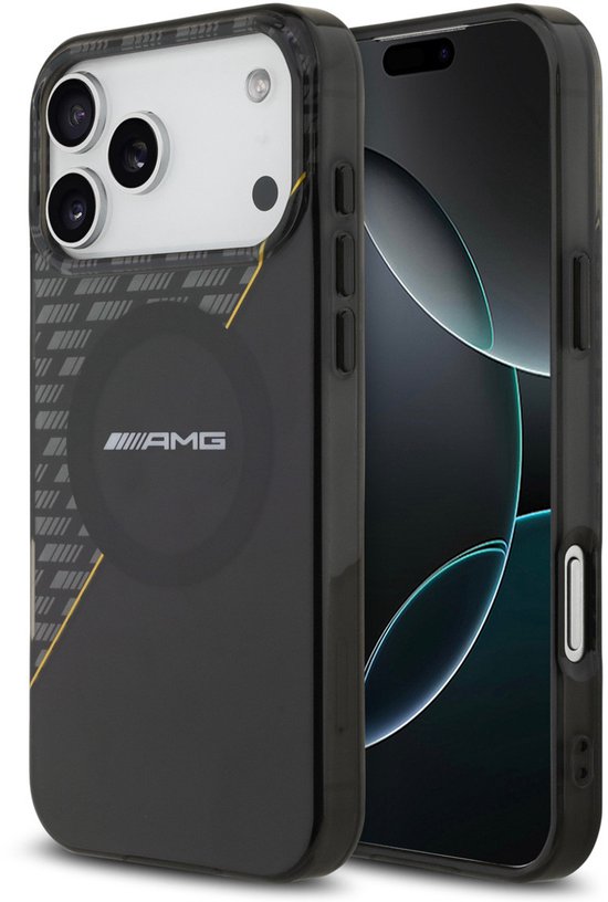 AMG Back Cover - iPhone 17 Pro Max - Zwart - MagSafe - Double Layer - Sportief Design van AMG — afbeelding 2