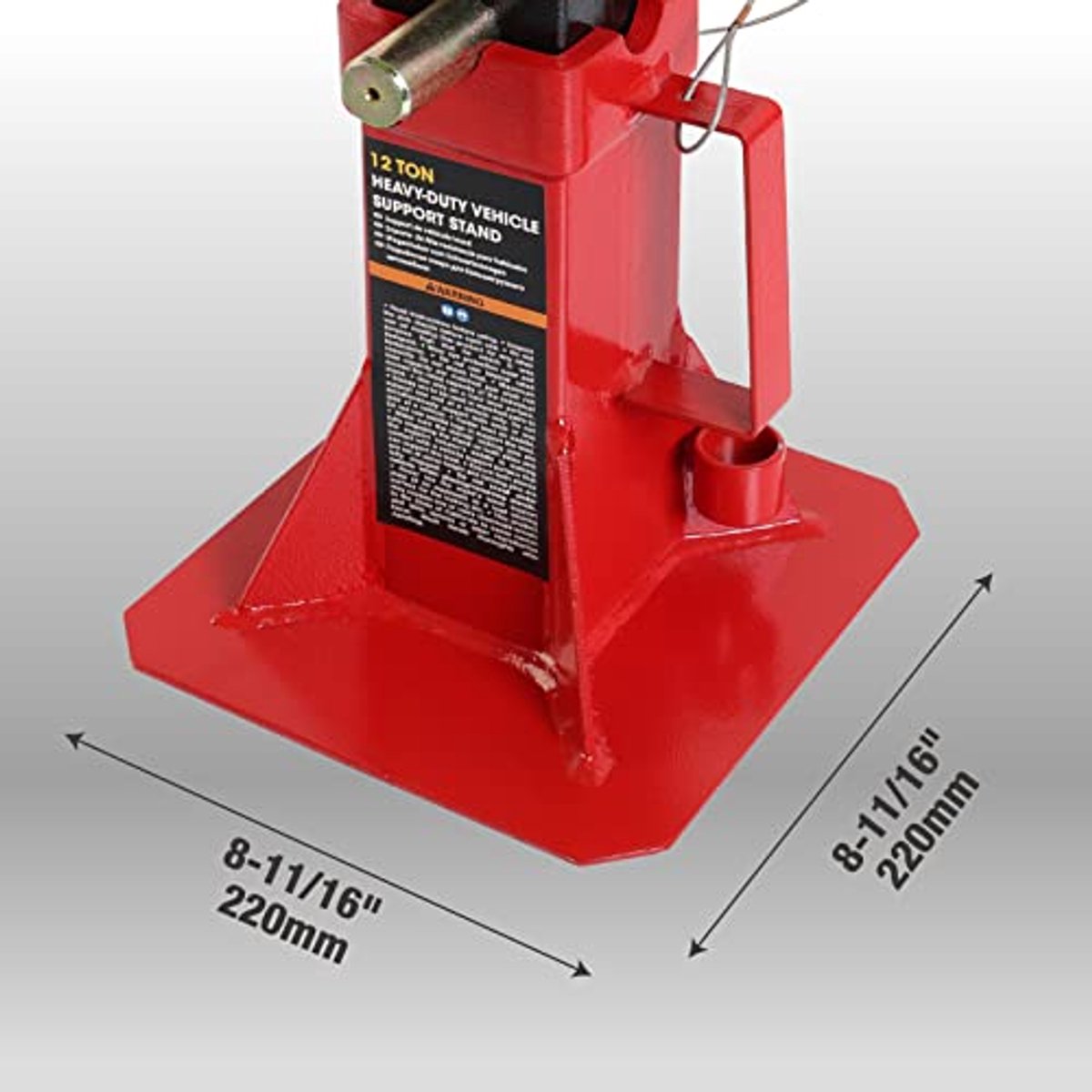 Professionele Auto Jack Stand met Slot - 12 Ton Capaciteit - Rood - 1 Paar