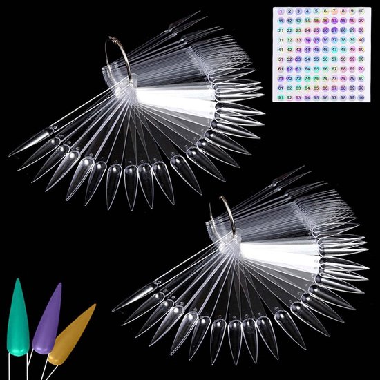 Nail Samples with Labels - 100pcs Nail Sample Sticks - Nail Color ...