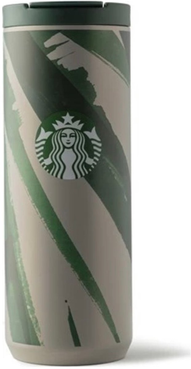 Starbucks Tumbler SS Gray and Green 16oz