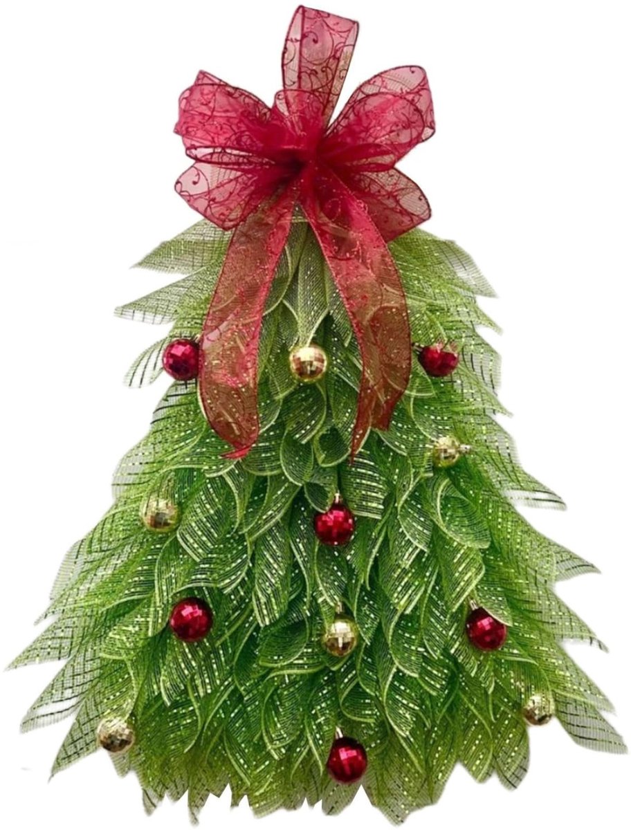 Home & Marker - Handgemaakte Kerstboomguirlande - 53x40cm - Voor Binnen en Buiten - Deur Krans - Kerst Decoratie - TREEWREATH
