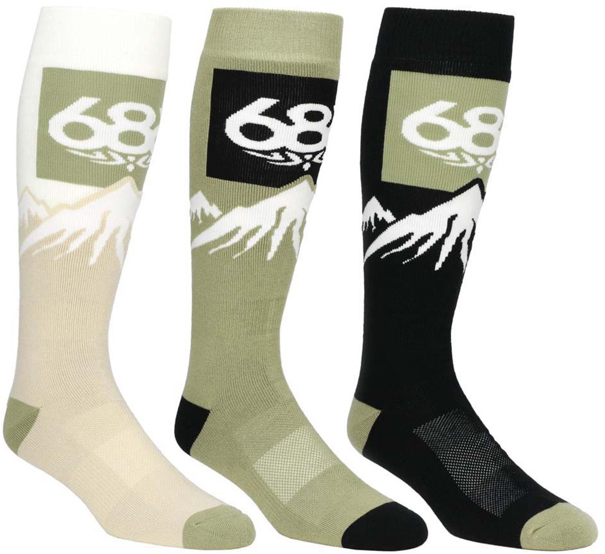 686 Snow Caps Lange Sokken 3 Paren Veelkleurig EU 38-42 Man