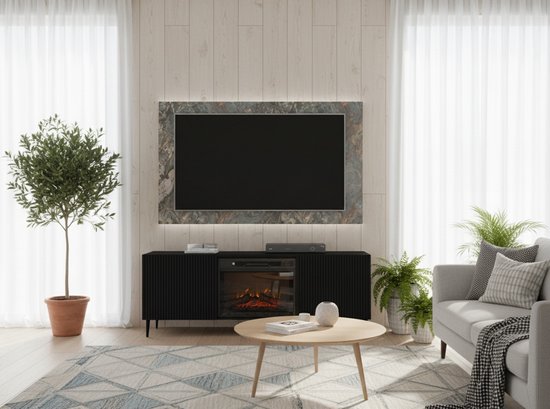 HOCUS PICUS Hoek TV-meubel met 2 Planken voor Woonkamer of Kantoor – Modern Design TV Kast voor 32 inch TV's – Meerdere Kleuropties voor Interieurdecoratie (Donker Eiken Effect
