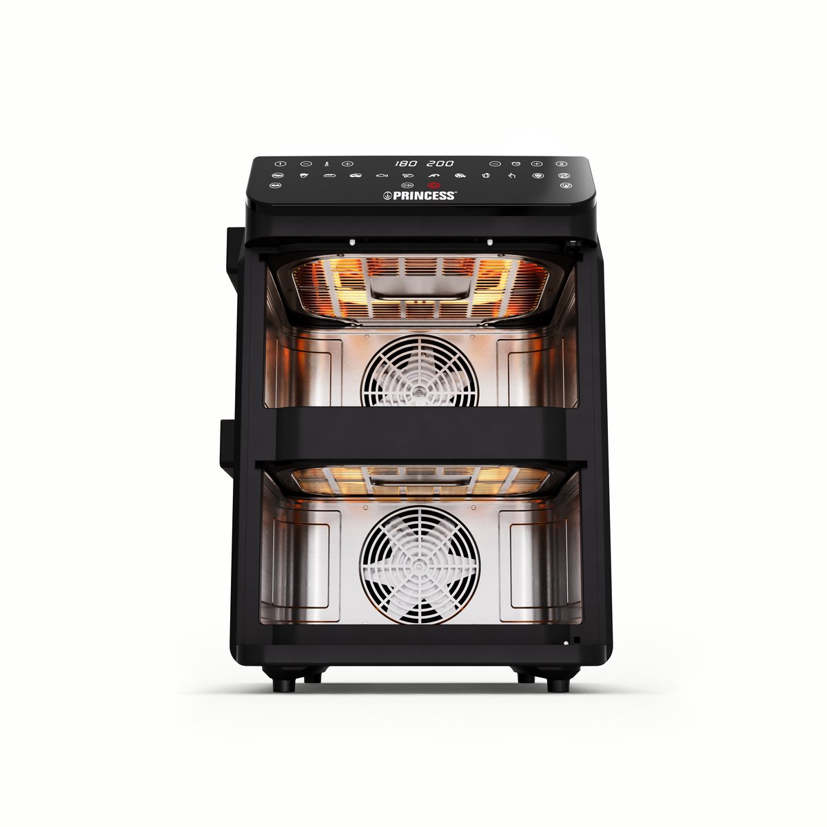Princess Heteluchtfriteuse - 182278 - 3000W - Stack Airfryer 11,2liter - PFAS-Vrij - 2 lades (Sync) - 11 Bakprogramma's - Bespaart 45% ruimte - Dubbele gestapelde lades — afbeelding 4