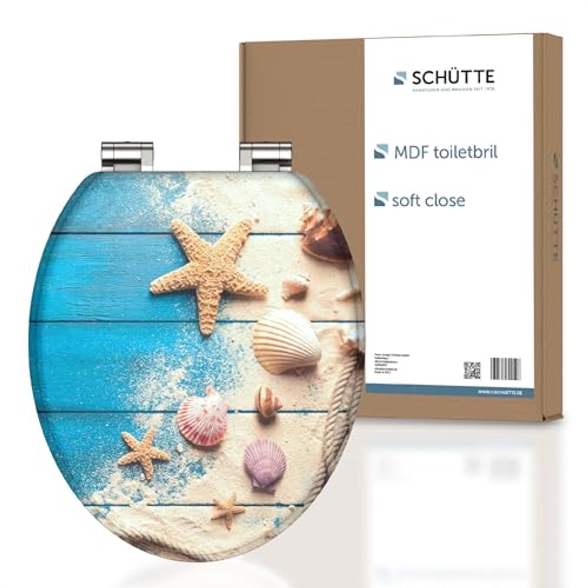 Houten Toiletbril - Toiletdeksel - Badkamer Vernieuwen - Soft-close Mechanisme - 43.5 cm - Kleurrijk