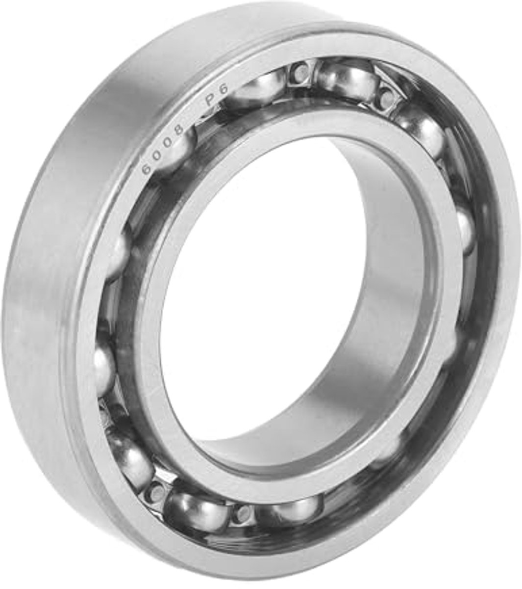 6008 Diepe Groef Kogellagers P6 40x68x15mm Gesmeerde Lagers Open Type Zilverkleurig Scooter Skateboard Wiel