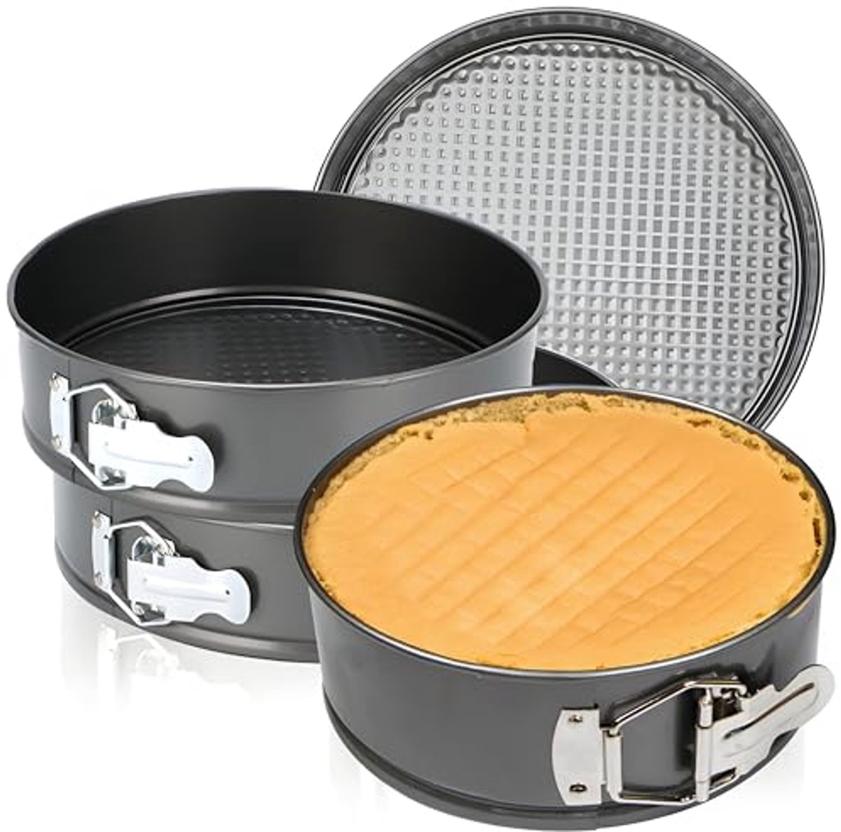 Ronde Taartvorm Set - 3 Stuks, Lekvrij, Antiaanbak, Klein
