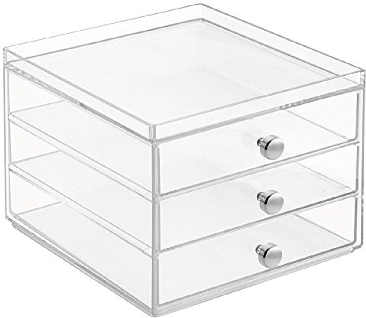Transparante Stapelbare Make-up Organizer met 3 Laden