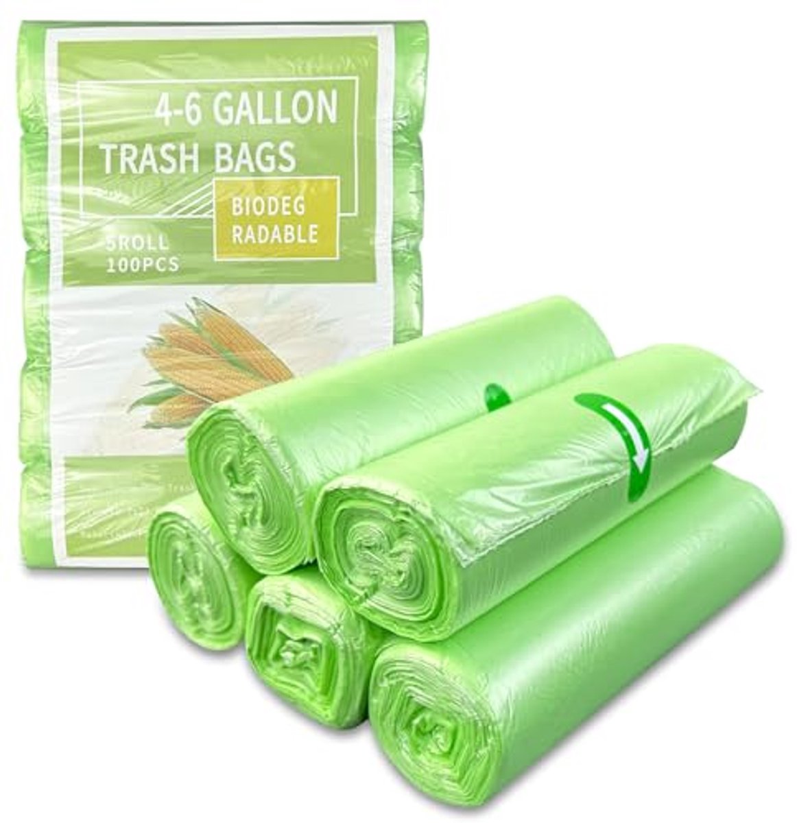 Composteerbare Organische Afvalzakken 20 Liter - 100 Stuks, Scheurvast en Waterdicht, Ideaal voor Keuken en Recycling