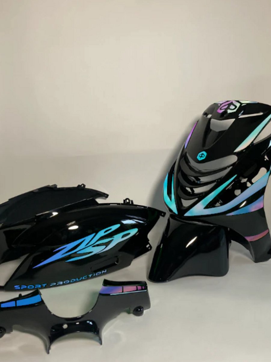 Piaggio Zip Stickerset - Sport Production - Blauw/paars cameleon