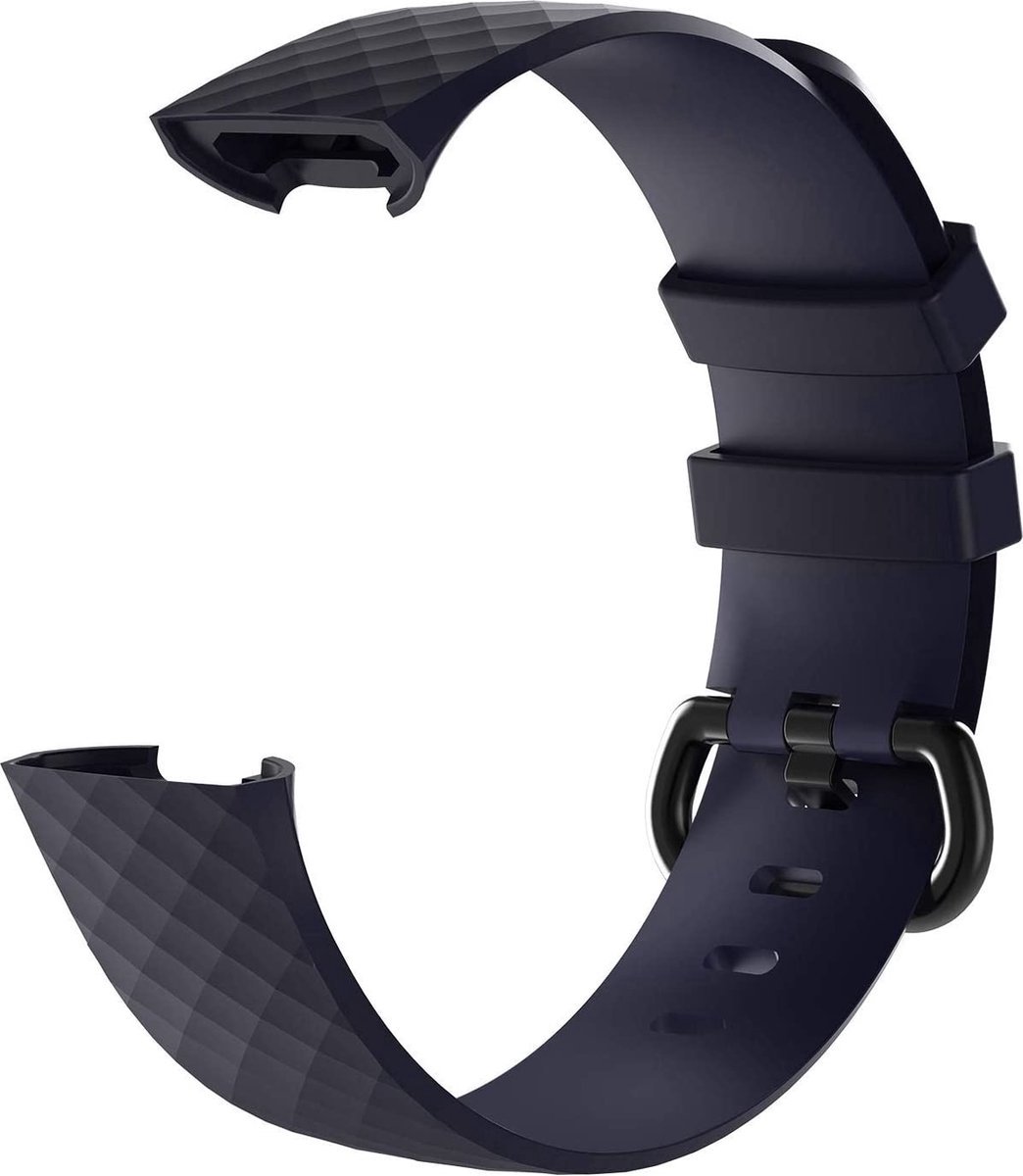 Go Go Gadget - Siliconen bandje - Geschikt voor FitBit Charge 3 - Small - Donker Blauw