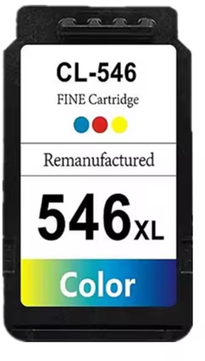 Image of 546XL kleureninktcartridge voor PG545, CL546, 545XL, 546XL, Canon PG-545, Pixma MG3050, 2550, 2450, 2550S, 2950 en MX495 printers