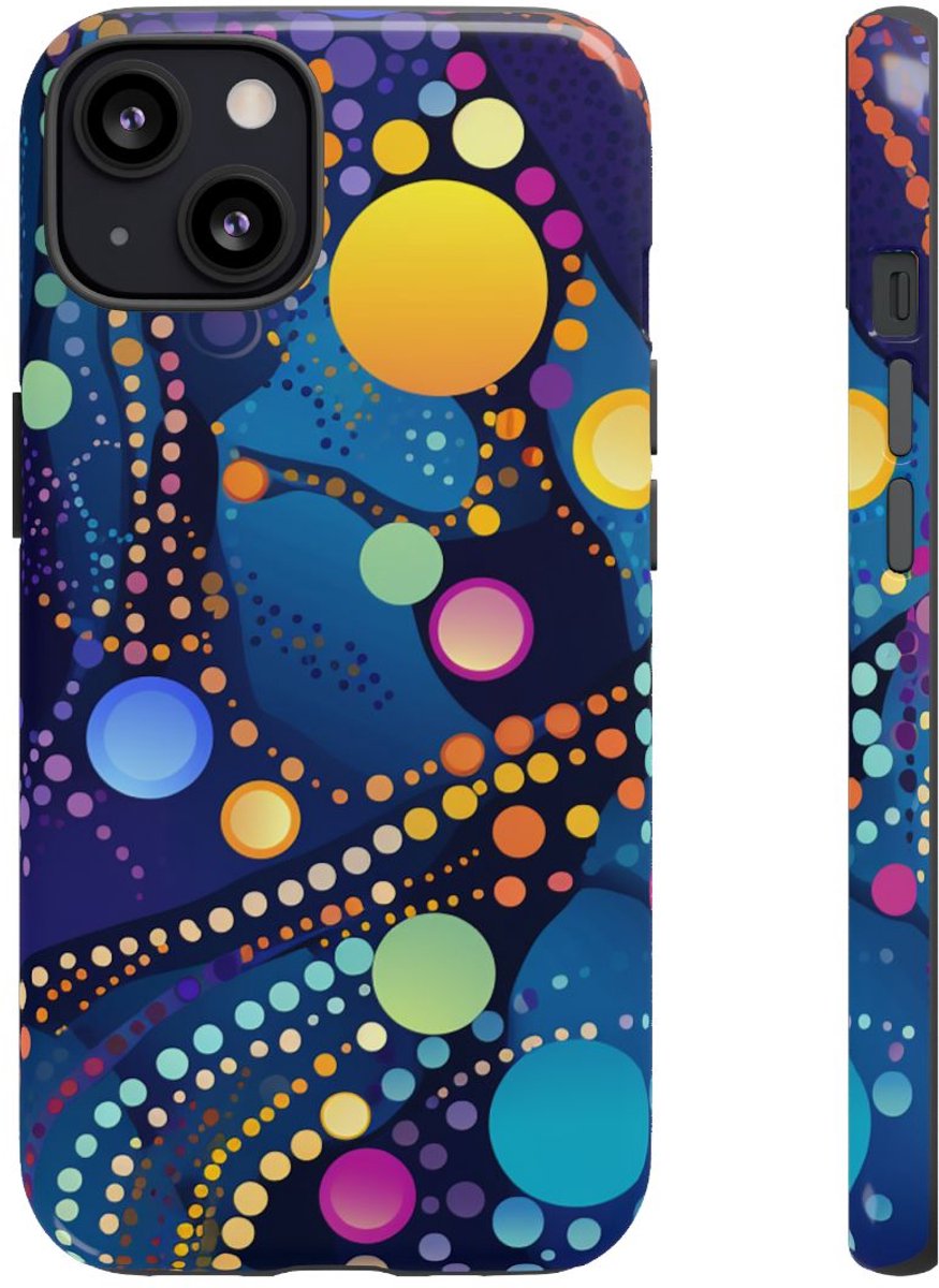 Kleurrijk Abstract Stippenpatroon – Telefoonhoesje Geschikt voor iPhone 13