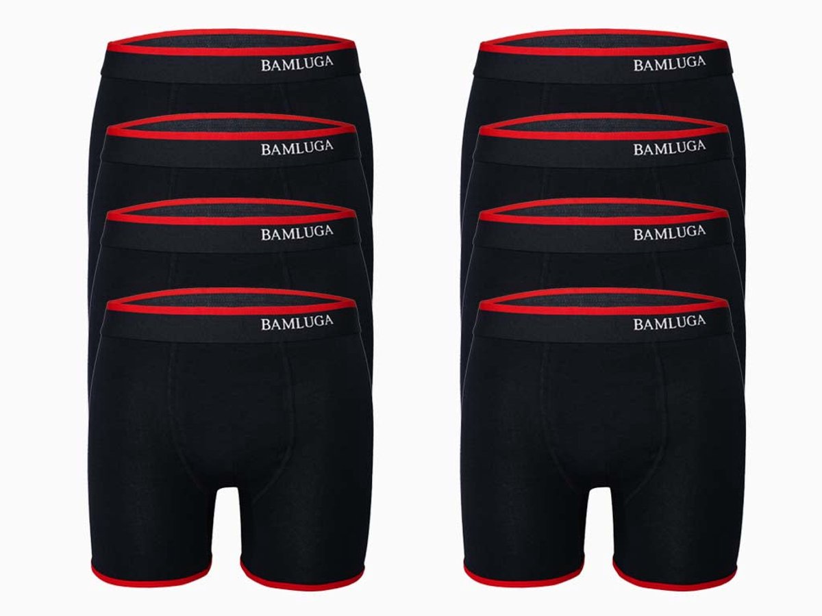 Bamboo Boxershort Slim fit Marineblauw BAMLUGA 8-pack XXL