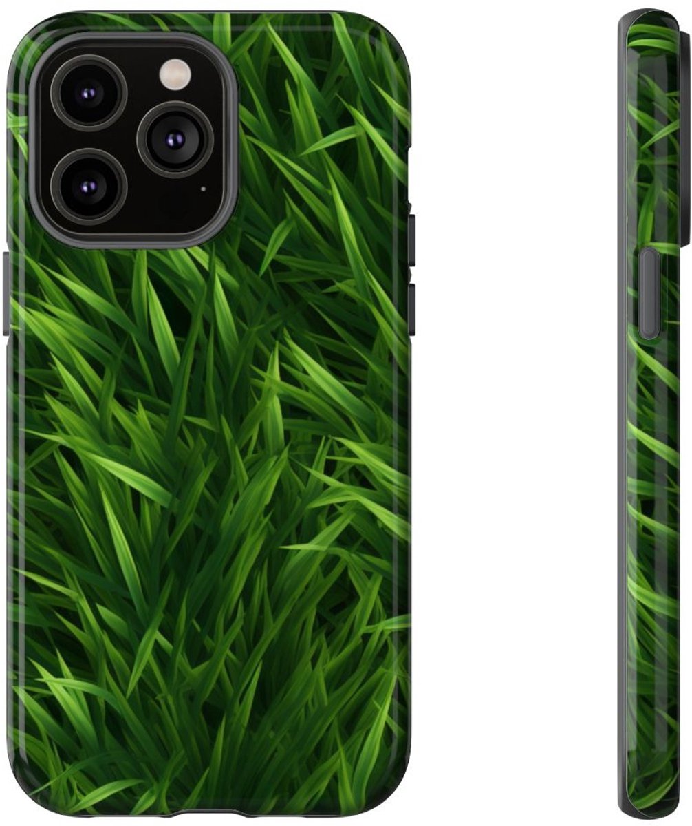 Weelderig Groen Grasstructuur – Telefoonhoesje Geschikt voor iPhone 14 Pro Max