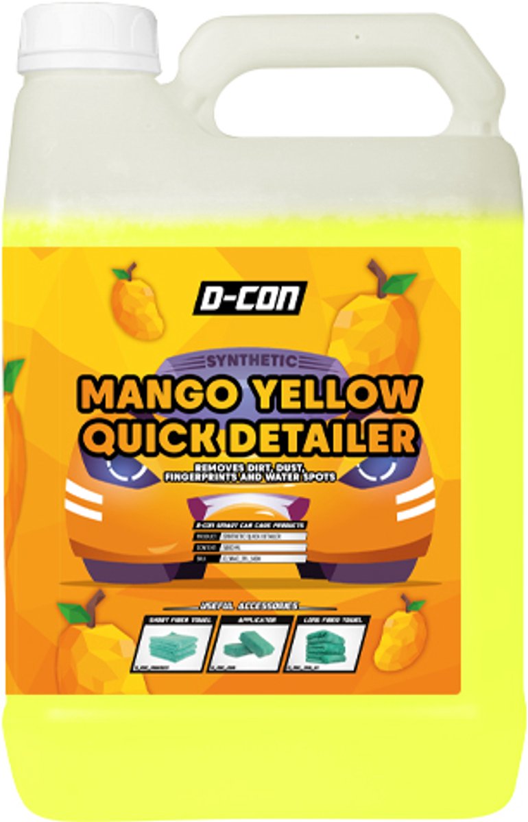 D CON MANGOYELLOW SYNTHETIC QUICK DETAILER 5L