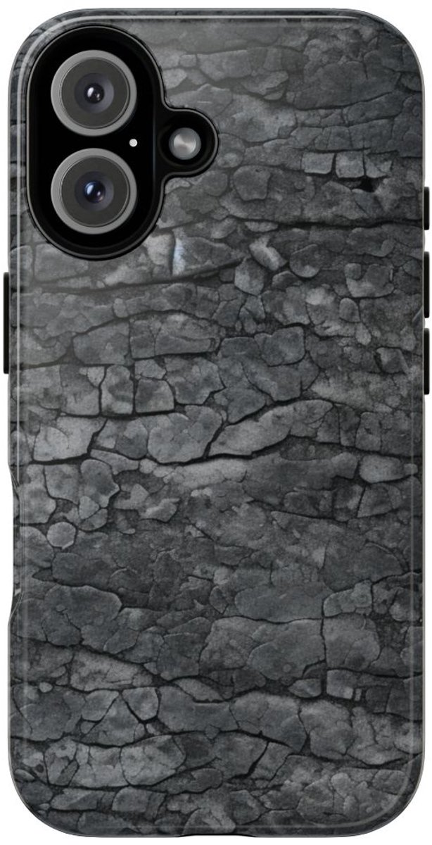 Gebarsten Asfaltstructuur – Glanzend Stevig Hoesje Geschikt voor iPhone 16