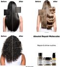 Voor- en achteraanzicht van haar met L'Oréal Absolut Repair Molecular Oil.