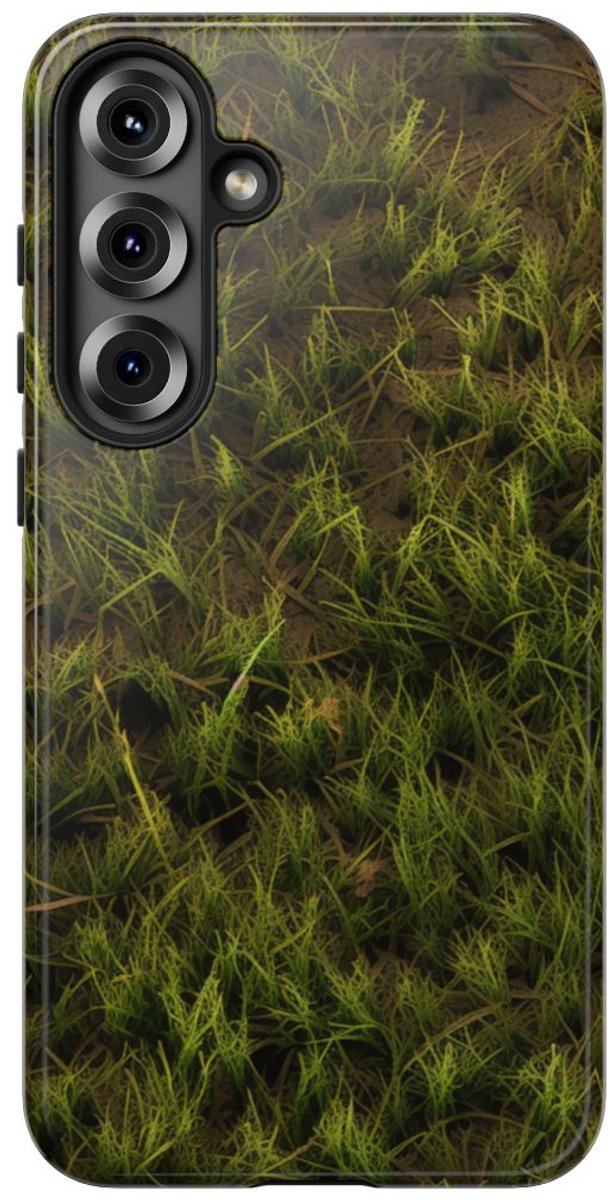 Groene Gras op Aarde Textuur – Telefoonhoesje Geschikt voor Samsung Galaxy S25 Plus