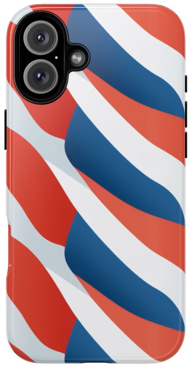Minimalistisch Frans Vlagpatroon – Telefoonhoesje Geschikt voor iPhone 16 Plus
