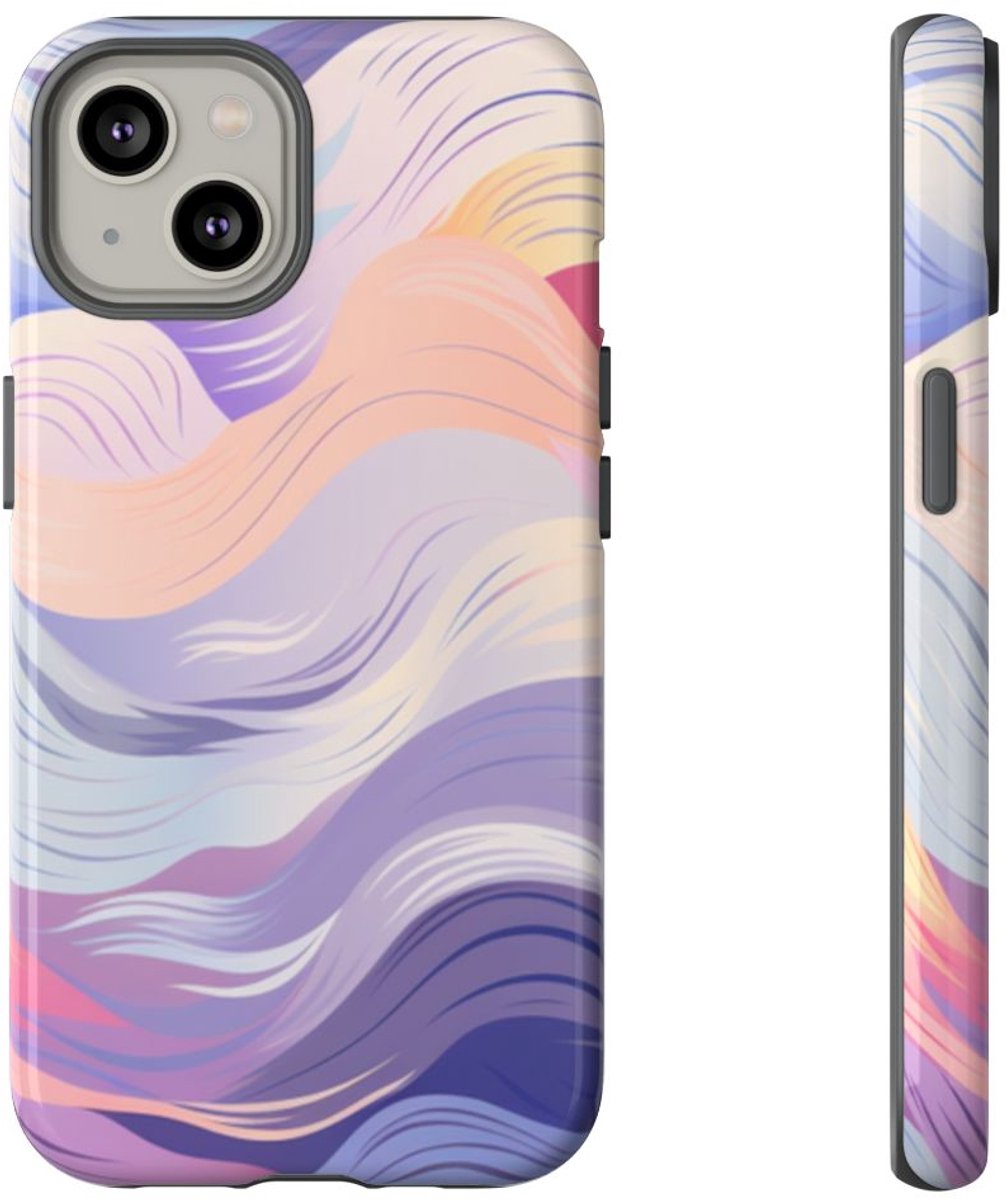 Kleurrijk Abstract Golfpatroon – Telefoonhoesje Geschikt voor iPhone 14