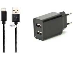 OneOne 2.1A lader met 2 poorten + 1,0m sterke USB C kabel. Standaard oplader adapter past op Samsung Galaxy S8, S9, A07, A17, F36, M36, F56, Tab Active 5 Pro, Tab S9, S9 FE, Tab S10 Lite, S10+, S10 FE+, S10 Ultra
