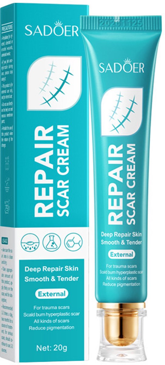 Sadoer Littekencrème - Hydraterende crème - huidverzachtend, verstevigend - 20g