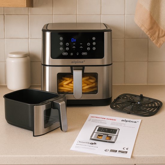 alpina Airfryer XXL - Friteuse à Air Chaud 8L - 1800W