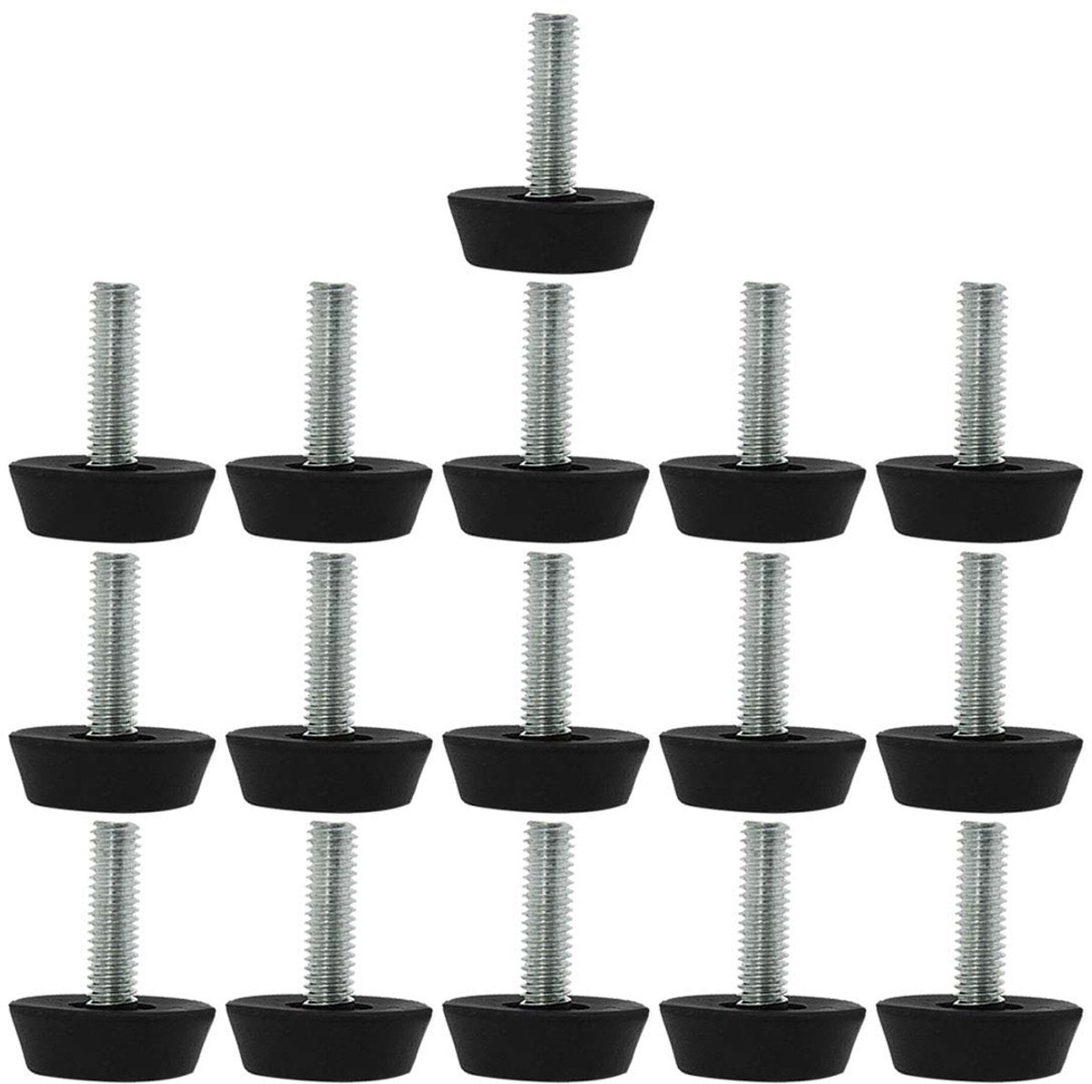 Set van 5 M6 x 20 x 25 mm Niveauerkozijn Glijders - Vloerbeschermers voor Meubels