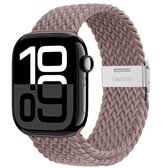 Watch band - geweven in de kleur roze goud - 42/44/45/46/49mm - Nylon bandje geschikt voor Apple Watch - Geschikt als Apple watch bandje voor Series 1/2/3/4/5/6/7/8/9/10/SE/Ultra