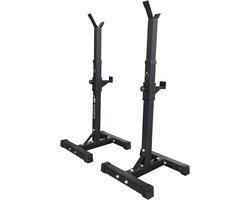 AJ-Sports Haltersteunen - Power rack - Squat Rack - Halterrek - Fitness - Workout - Bodybuilding - Krachttraining - Verstelbaar in hoogte