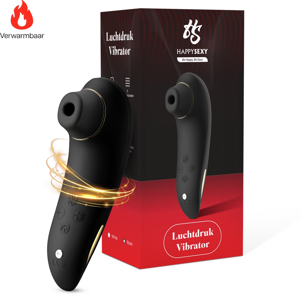 HappySexy Verwarmde Luchtdruk Vibrator Pro 2 Satisfyer voor Vrouwen – Clitoris en Tepel Zuiger Stimulator Massager – 13 Verschillende Standen Vibraties en Waterproof – Realistische Tepelzuigers Vibrators – Seks toys en Seksspeeltjes Next Generation