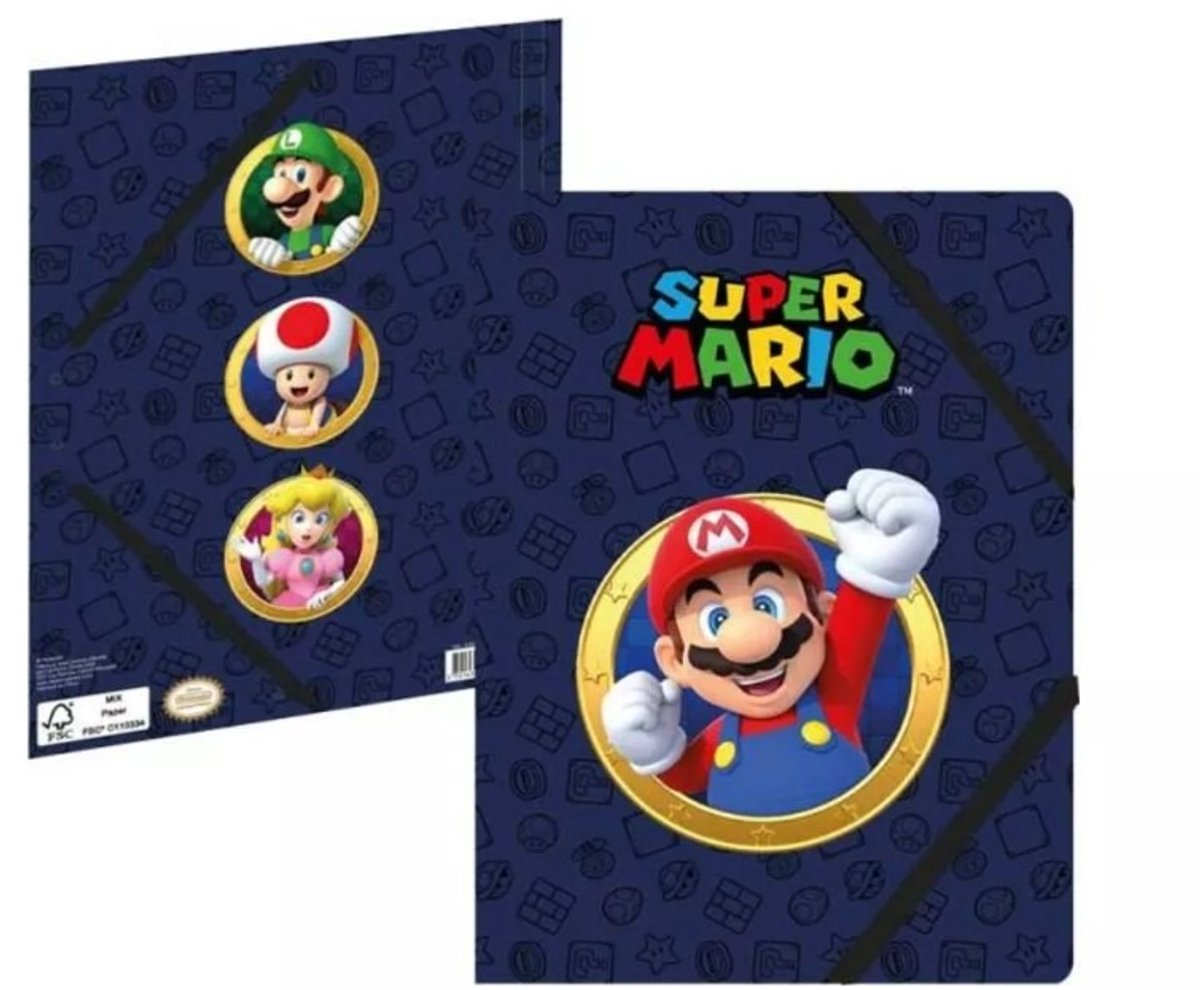 Super Mario Bross Elastomap A4