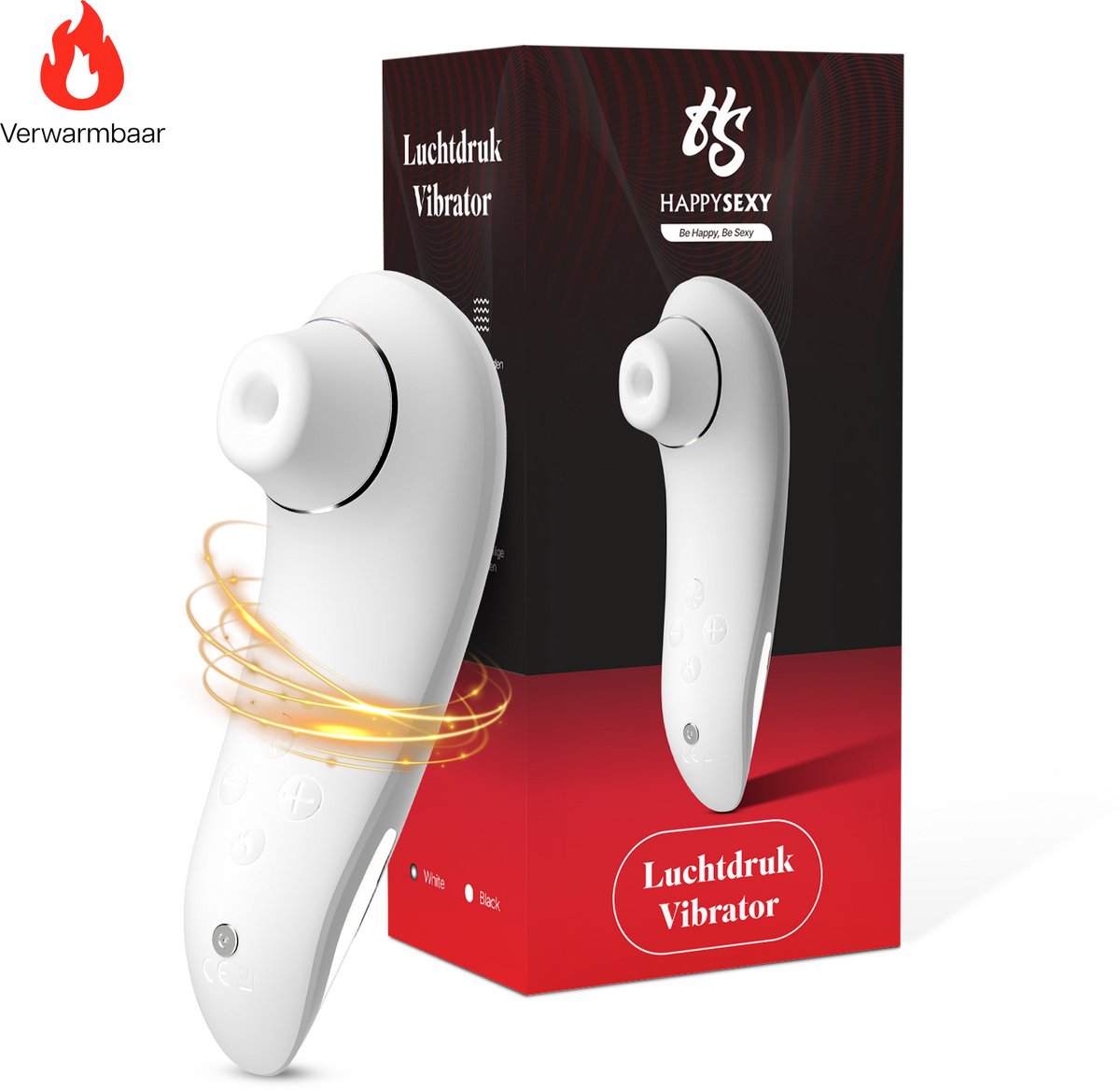HappySexy Verwarmde Luchtdruk Vibrator Pro 2 voor Vrouwen – Clitoris en Tepel Zuiger Stimulator Massager – 13 Verschillende Standen Vibraties en Waterproof – Realistische Tepelzuigers Vibrators – Seks toys en Seksspeeltjes Next Generation