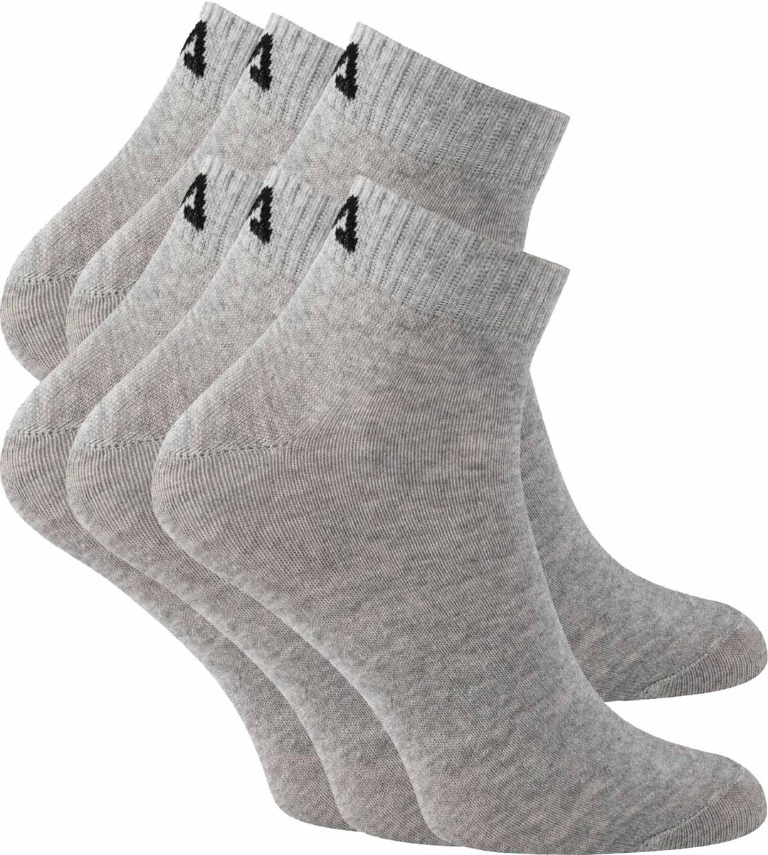 FILA Logo op de hiel Enkelsokken – 6 Pack Grijs