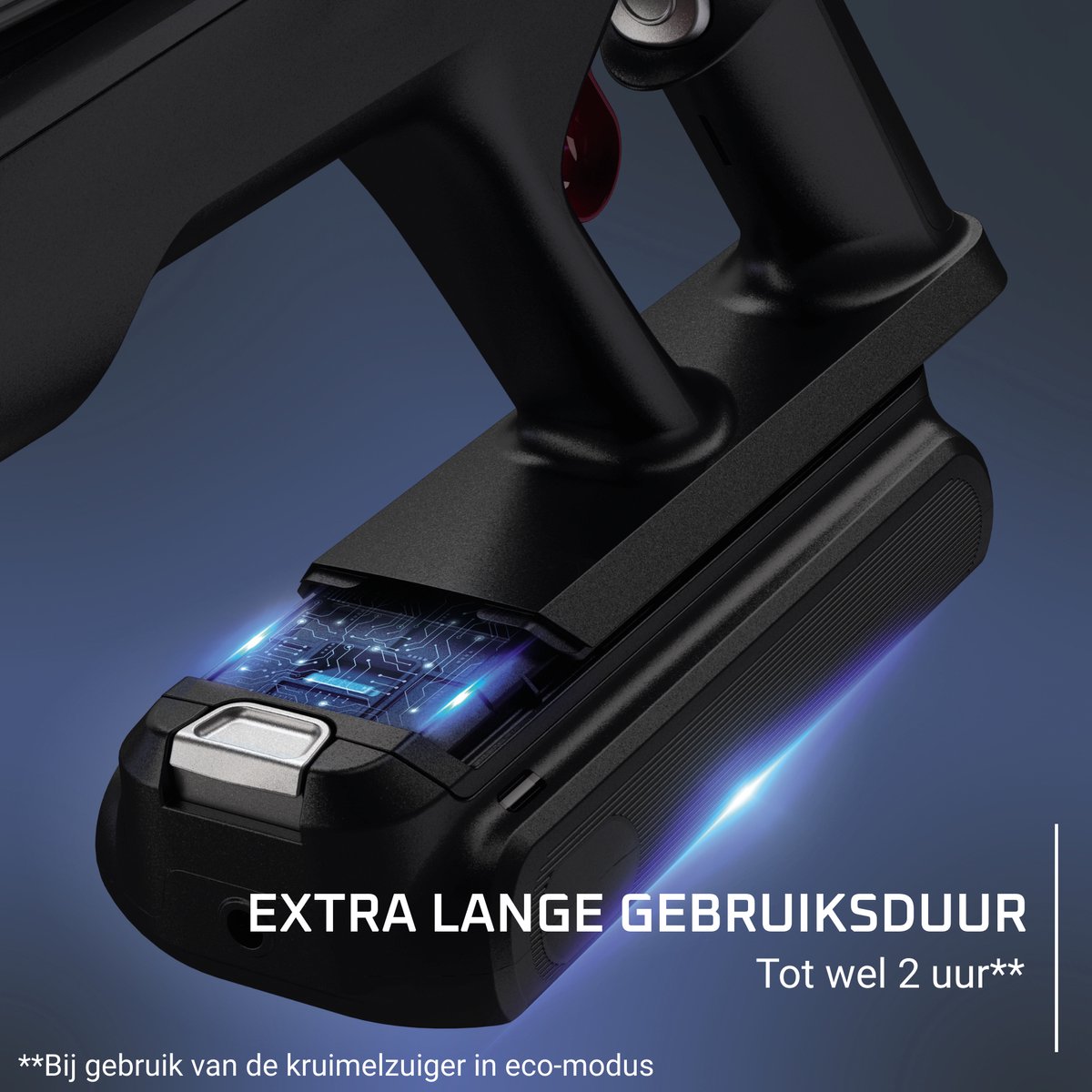 Rowenta X-Force Flex 16.60 RH9CD9 - Steelstofzuiger - Draadloos - Met dweilfunctie - 315 Airwatt - Flexibele buis - 2 uur gebruikstijd - Blauwe LED verlichting zuigmond — afbeelding 5