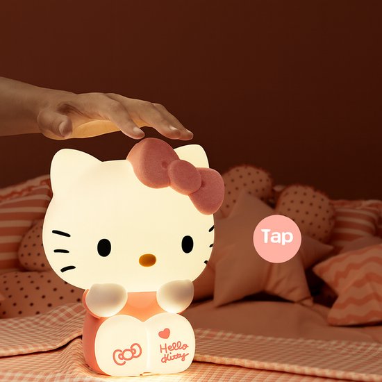 Sanrio - Hello Kitty nachtlamp - touch functie - draadloos - Kuromi - Hello Kitty - My Melody - PomPomPurin - Pochacco - cadeau - Kawaii van Sanrio — afbeelding 3