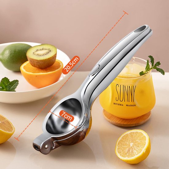 Citroen sapcentrifuge - zware zink handmatige citroensapcentrifuge - schroefdraad groef verse kleine oranje limoensapcentrifuge - handmatige sapcentrifuge - geschikt voor huis, restaurant keuken accessoires en gebruiksvoorwerpen (zilver) van whiqutey — afbeelding 5