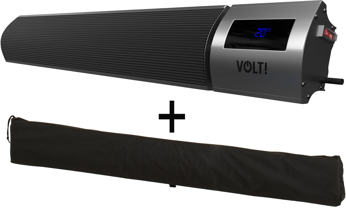 VOLT I-Red Infrarood Terrasverwarmer 1200W + Cover- Wifi - Ecostand - IP44 - 96CM - Heater + Beschermhoes - Voordeelset!