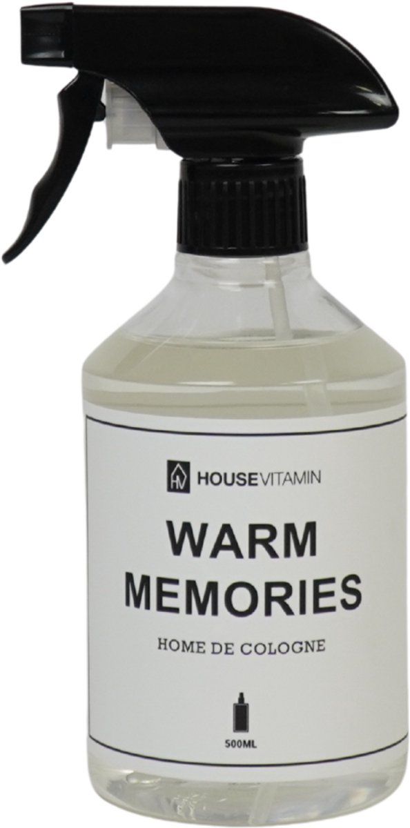 Housevitamin Roomspray Warm Memories – Vijgengeur – 500 ml – Luxe Huisparfum – Interieurspray – Geurspray voor Woonkamer, Toilet & Badkamer