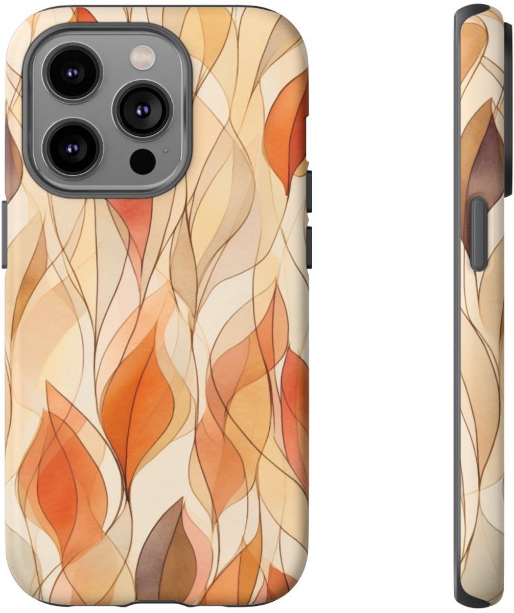 Aquarel Herfstbladeren Patroon – Telefoonhoesje Geschikt voor iPhone 14 Pro