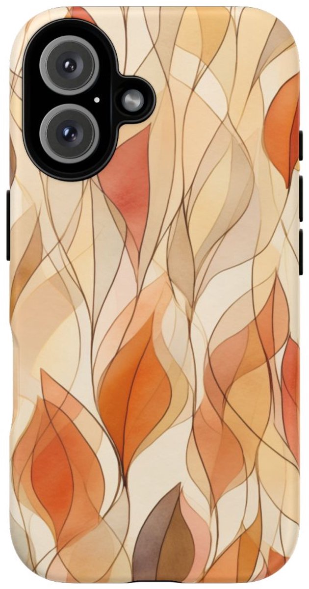 Aquarel Herfstbladeren Patroon – Telefoonhoesje Geschikt voor iPhone 16
