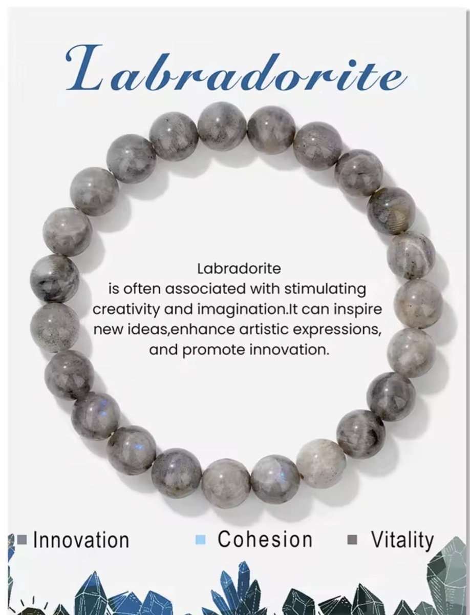 S4H Labradorite Edelstenen armband 8 mm krallen / size 18 cm