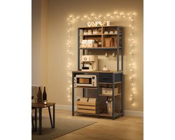 Lynly - koffie meubel donker - koffiecorner meubel - koffiebar - koffiehoek - koffiehoekje inrichting - koffie corner organizer