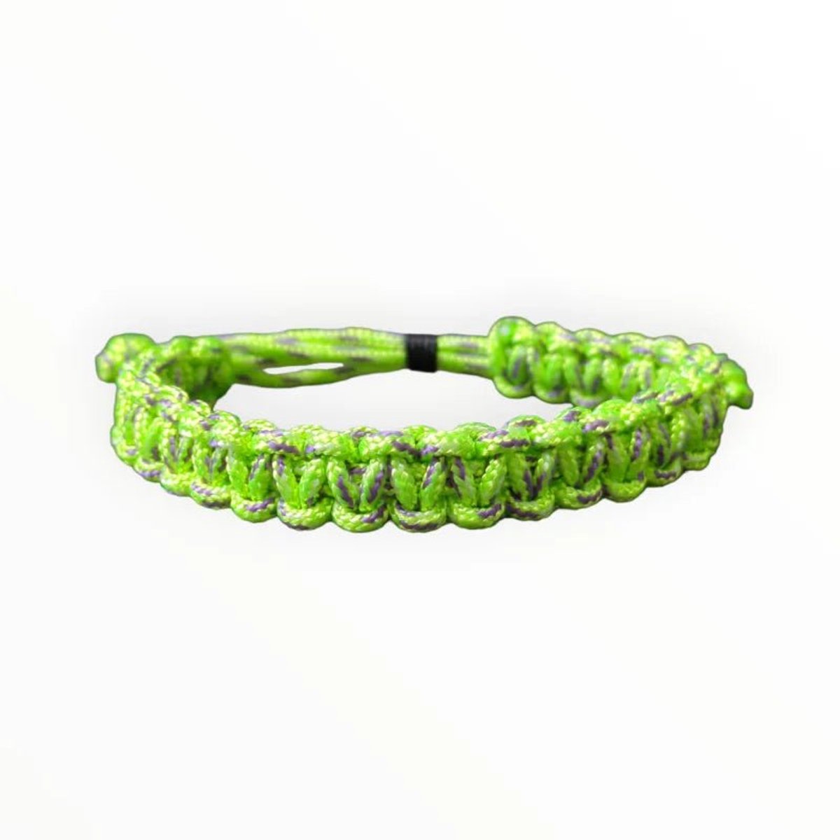 Aramat Jewels | Armbanden | Verstelbare Nylon Armband dames en mannen | Groen-Paars | |8mm | Kunststof | Kinderen, Volwassenen | Verkleurd niet
